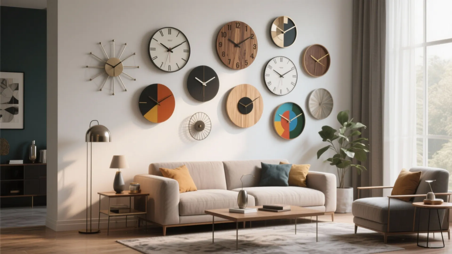 10 Living Room Wall Clock Decor Ideas: Creative Ways to Style Your Living Room Walls with Timeless Pieces