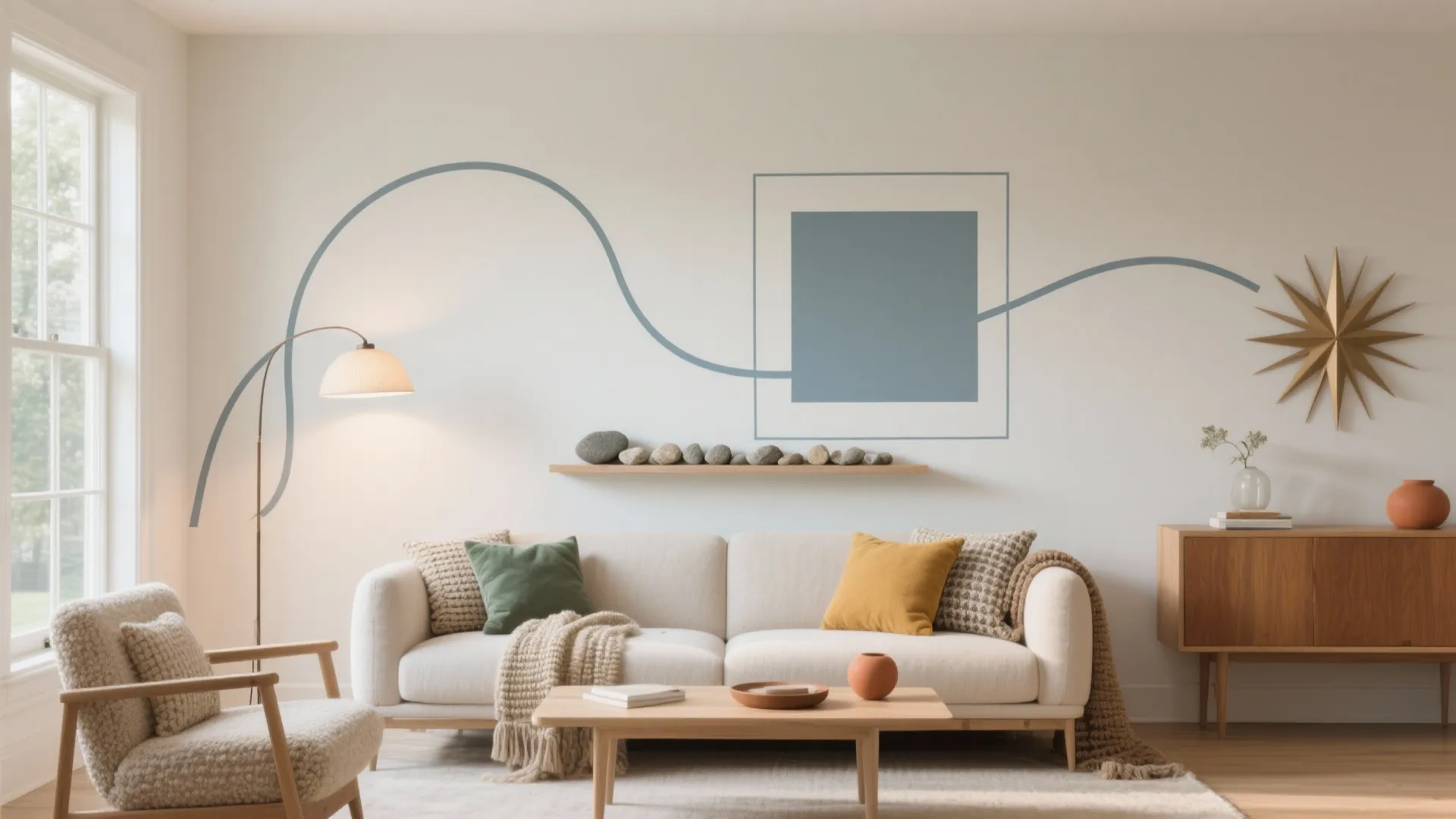 Living Room Wall Sticker Design Ideas for Every Style: 1 Minute to Refresh Your Space with Stunning Wall Decals