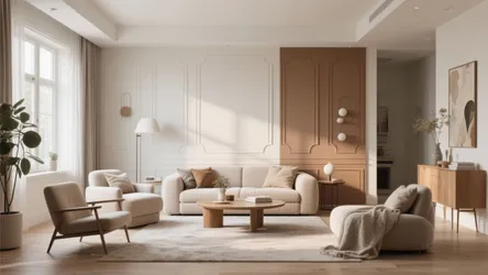 10 Living Room Half Wall Panelling Ideas