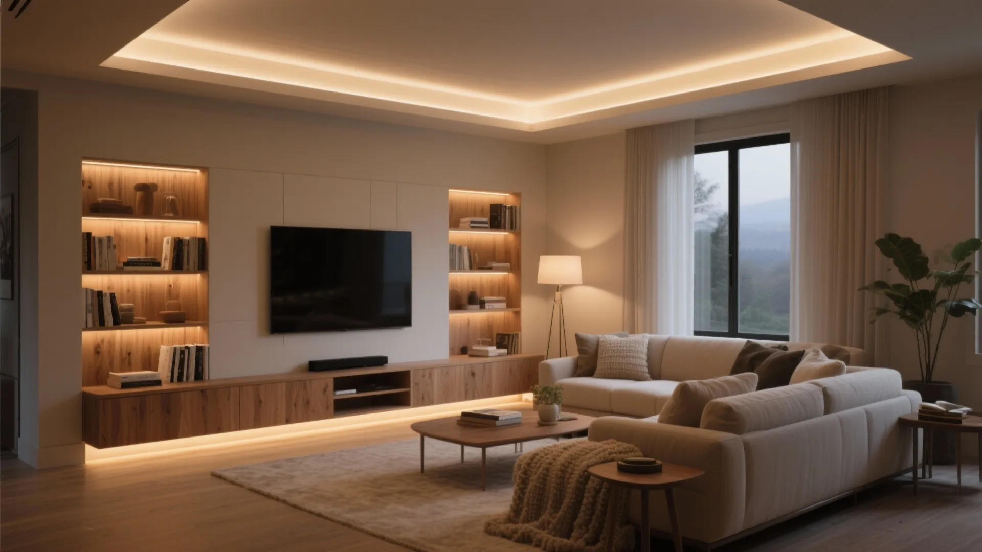Living Room LED Strip Lighting: Creative Ideas for Modern Spaces