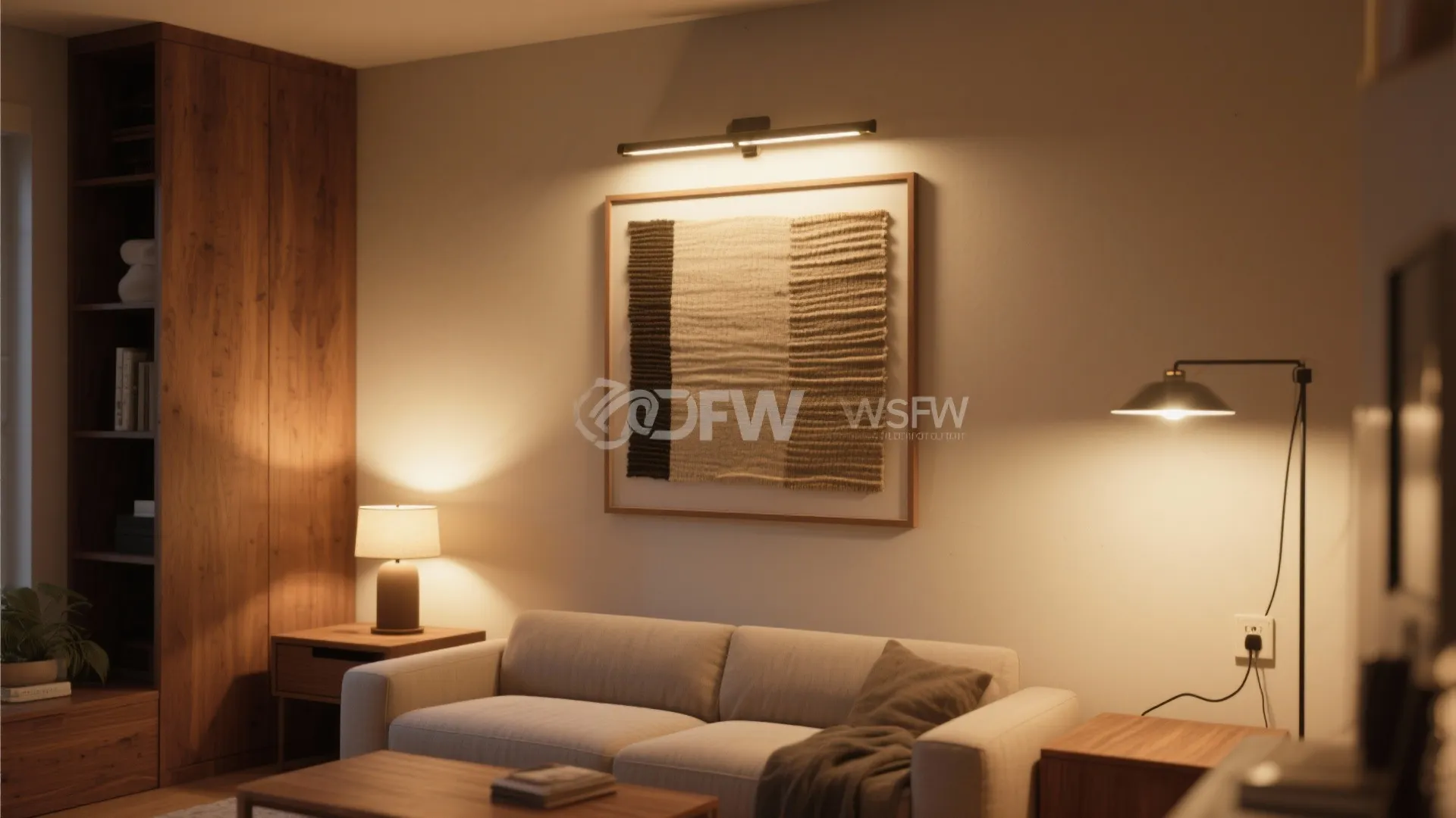 Art-Wash Picture Lights in Living Rooms