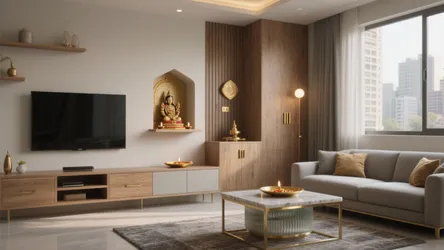 Pooja Ghar Design in Living Room: 5 Smart Ideas