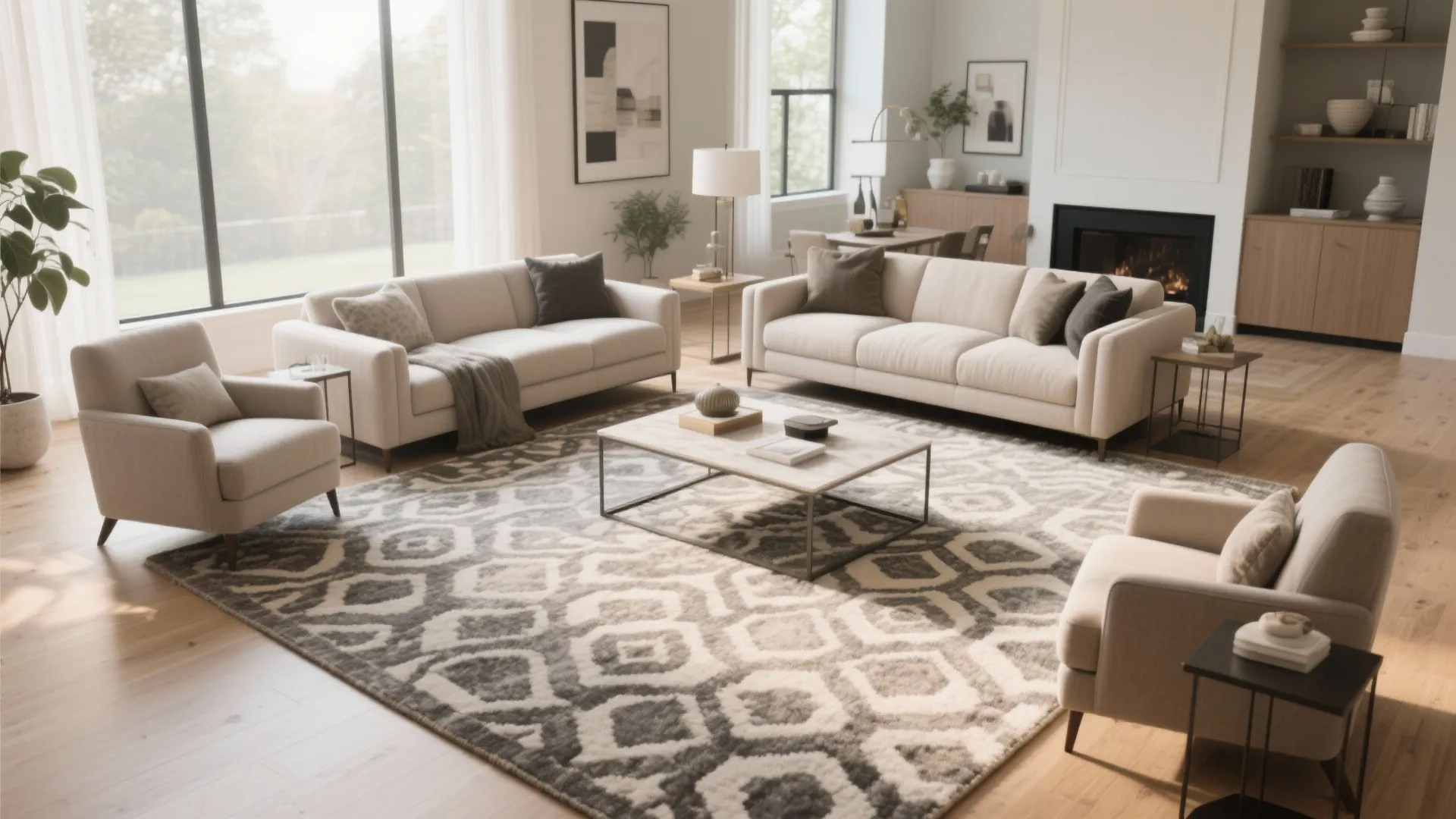1. Define Zones with Rugs