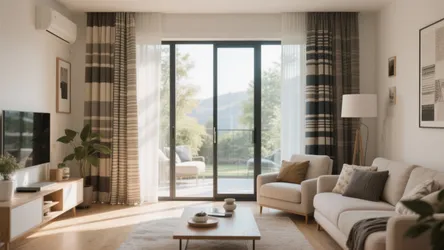 10 Stylish Living Room Sliding Glass Patio Door Curtain Ideas