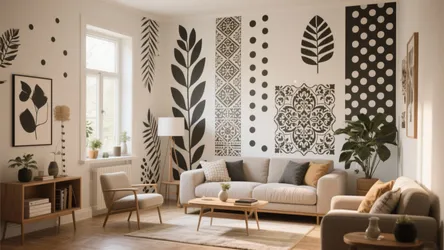 5 Living Room Wall Stencil Ideas