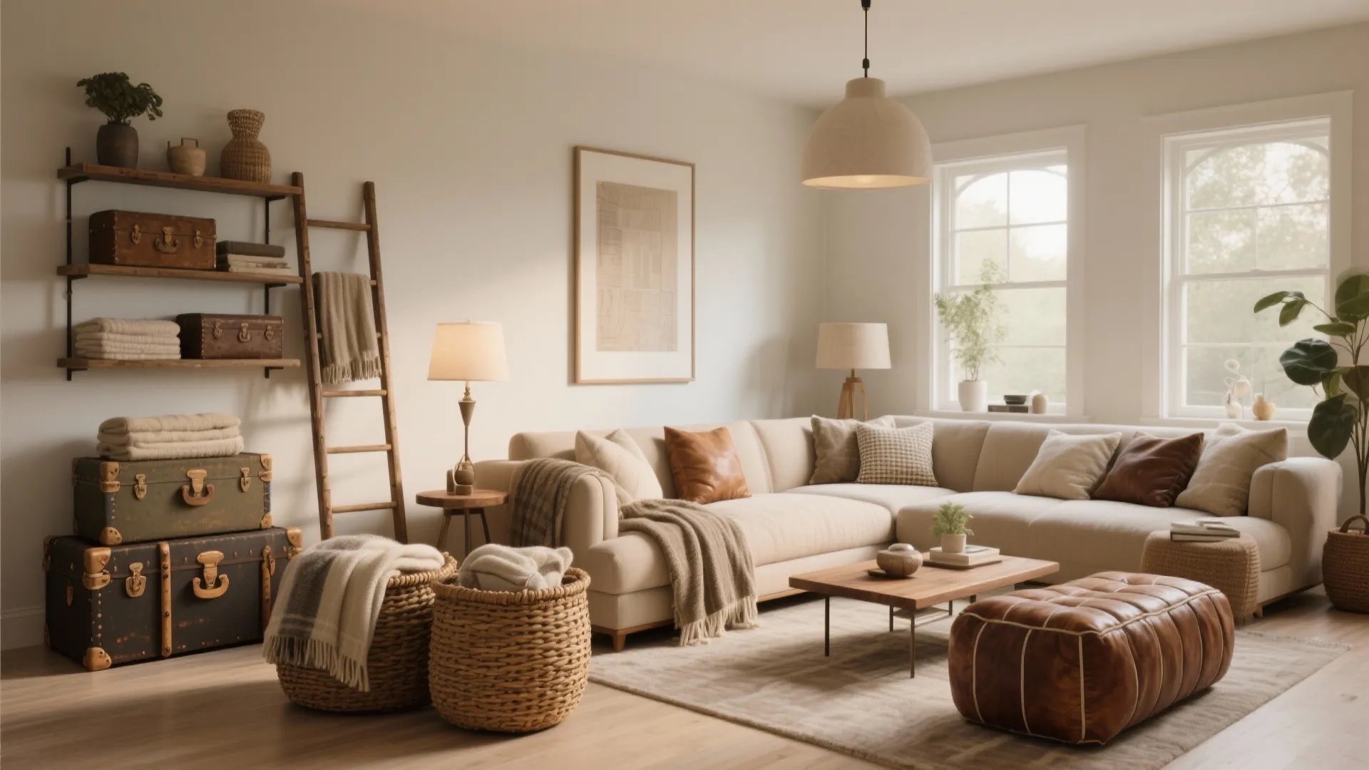 10 Living Room Throw Blanket Storage Ideas