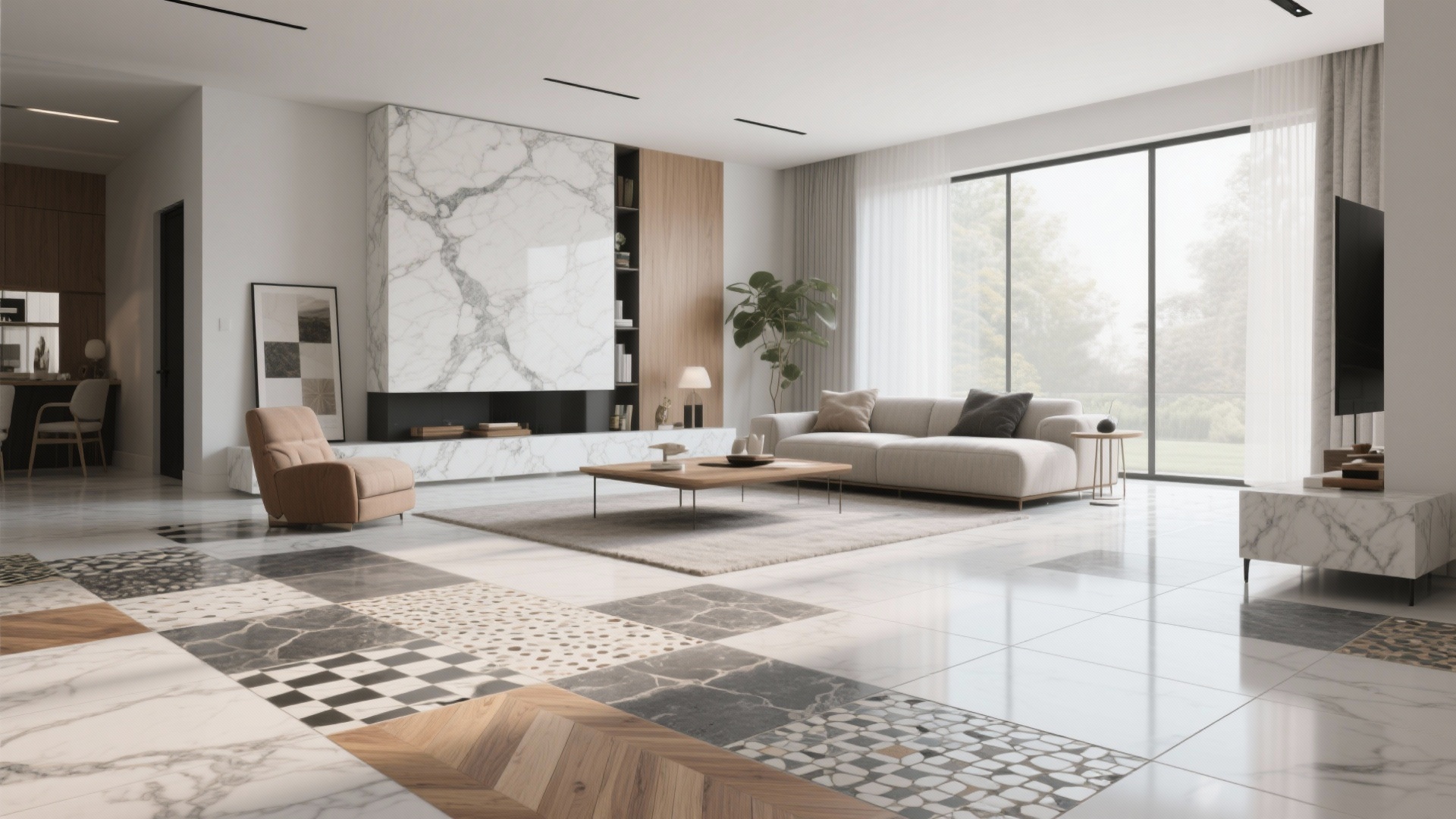 10 Tile Flooring Ideas for Living Room