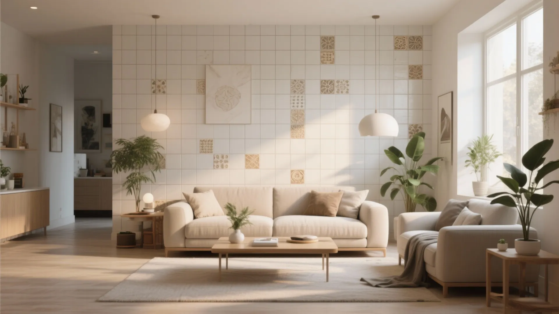 5 Simple Wall Tile Ideas for a Stylish Living Room: Transform your living space with creative, easy wall tile designs