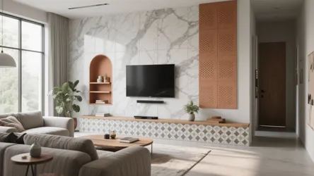 Wall Tiles Design for Living Room: 5 Ideas