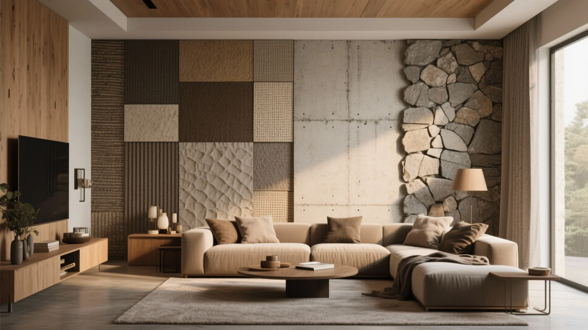 5 Wall Texture Ideas for a Stylish Living Room: Creative wall textures that transform small spaces into stunning focal points