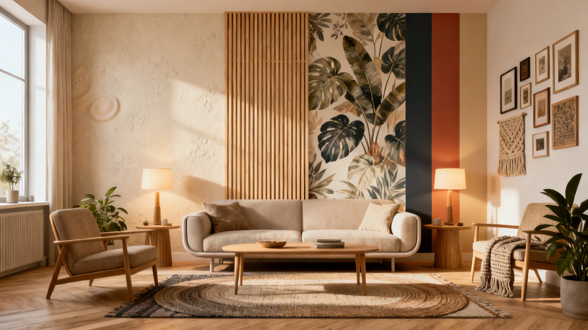 5 Wall Treatment Ideas for Living Rooms