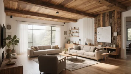 10 Living Room Wood Ceiling Ideas