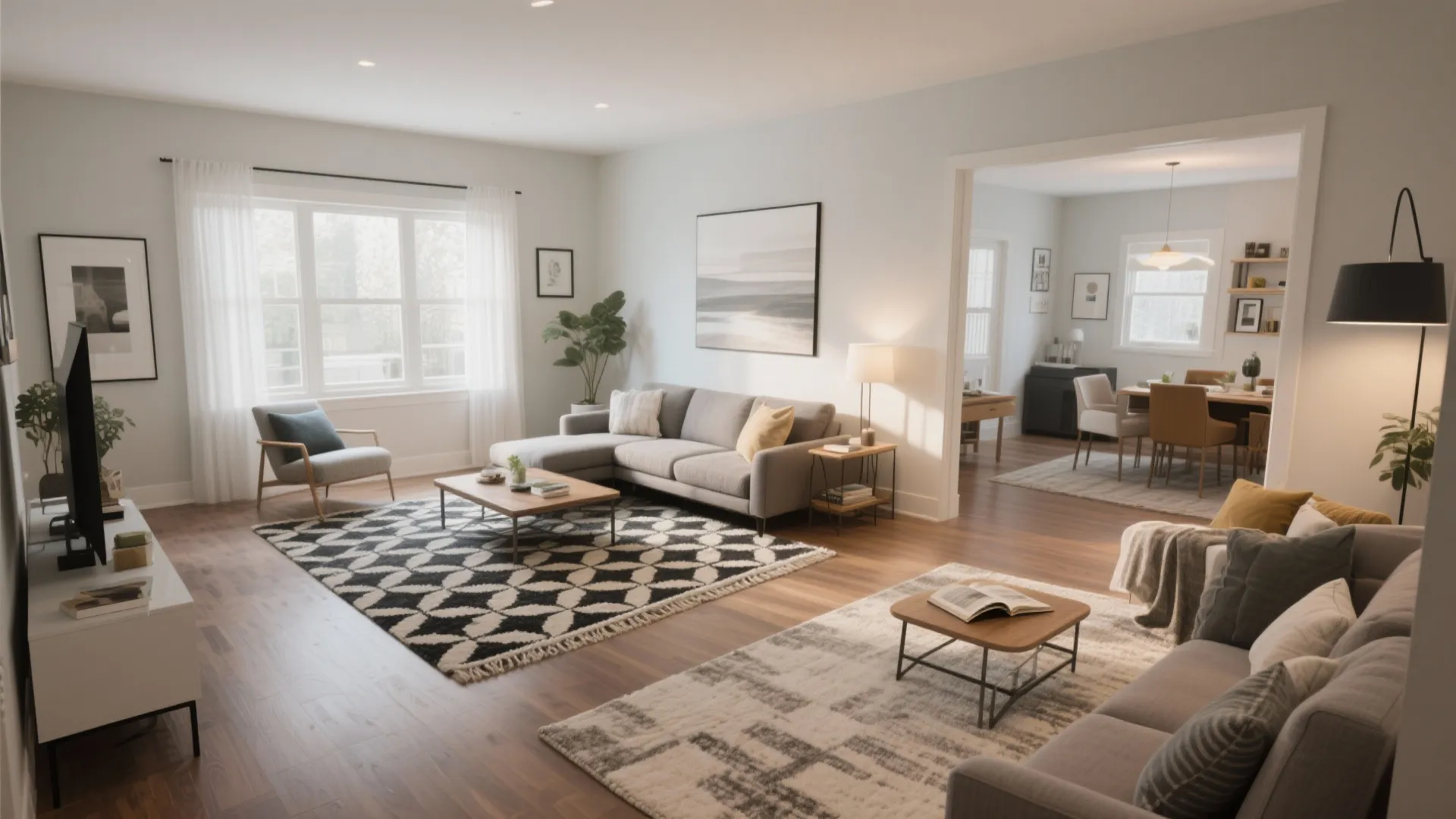 Define Zones with Area Rugs