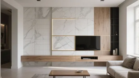 5 Tiles for Living Room Wall Design Ideas