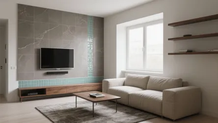 5 Tiles Design for Walls for Living Room Ideas