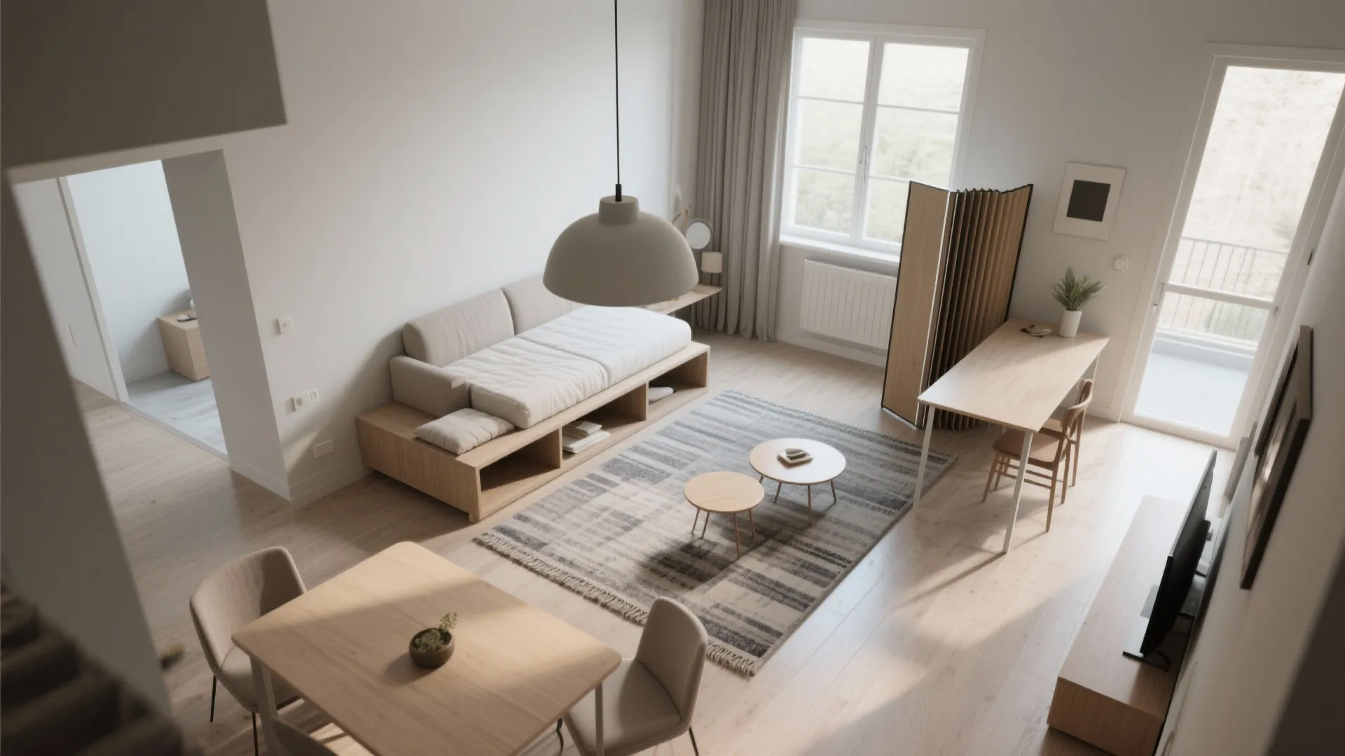 Flexible Living-Dining Zoning for Everyday Life