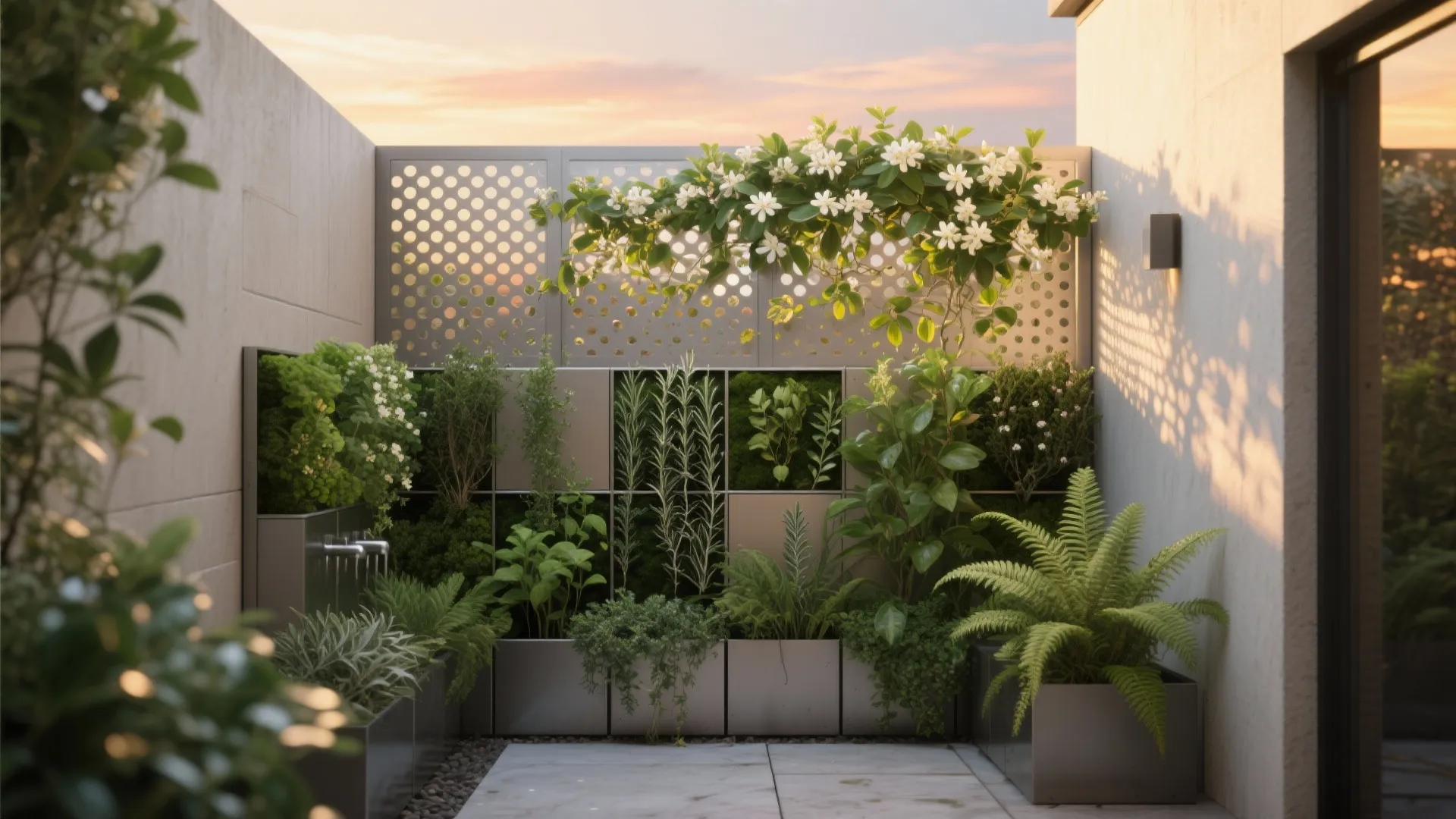 Living Walls and Trellised Climbers