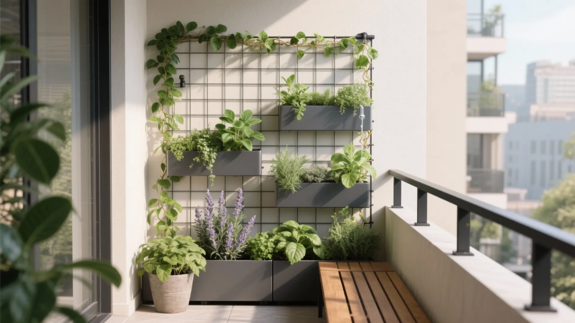 Green Living Wall That Breathes (Biophilic Boost)