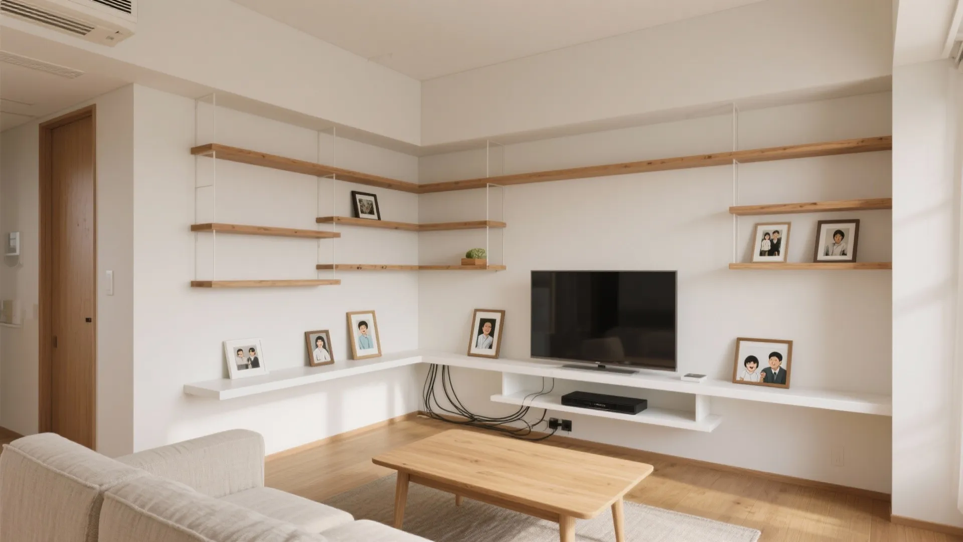 Tips 2: 3LDKのリビングに“東京小户型”流の壁面収納（収纳技巧）