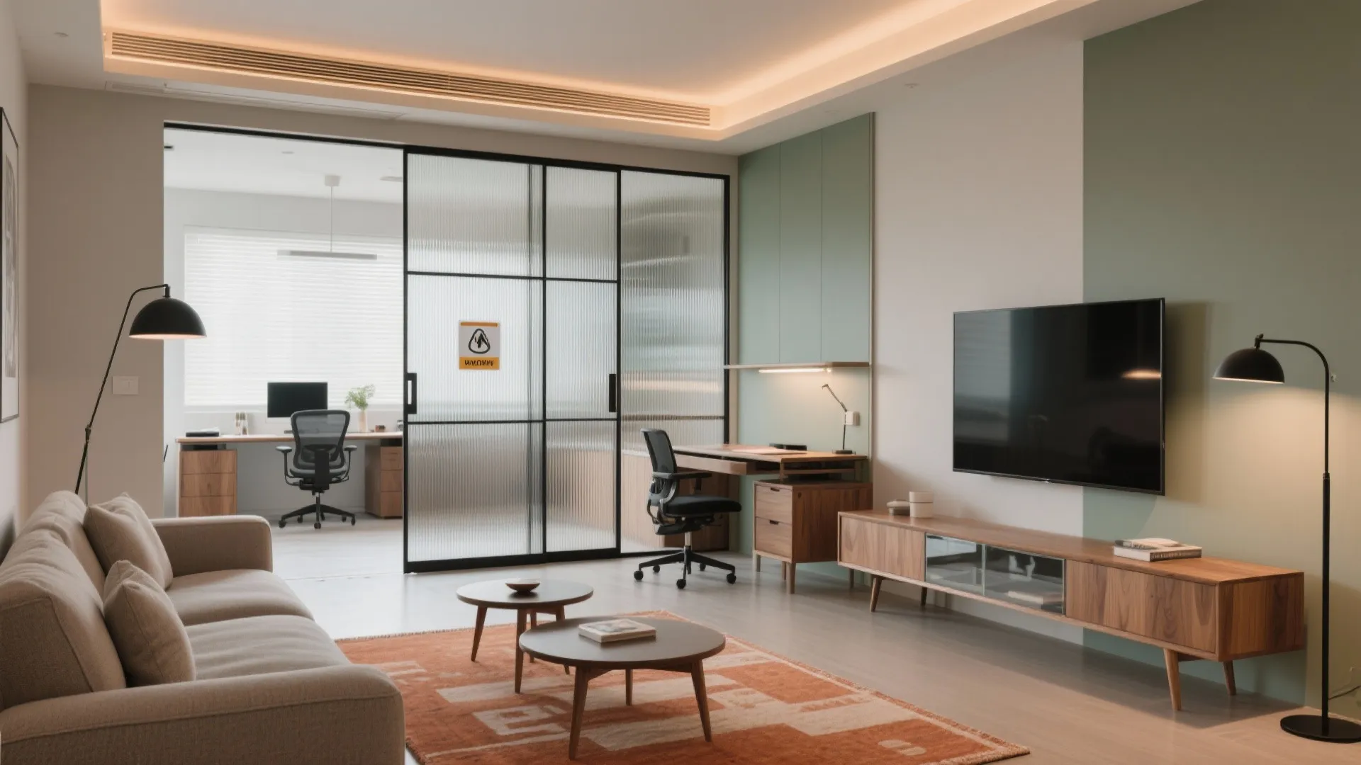 Flexible living–dining that doubles as WFH