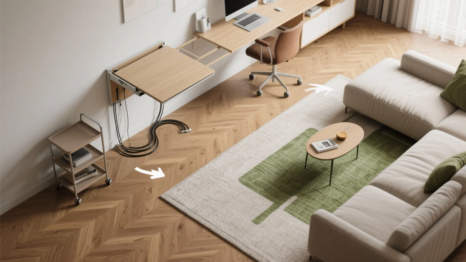 Flexible Living + Hidden Office