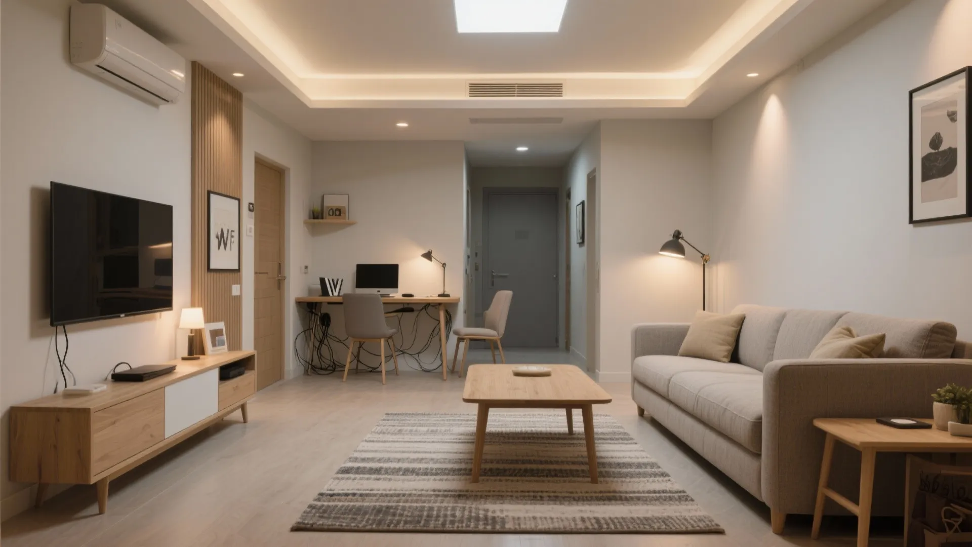 Smart zoning in a 2 BHK living-dining