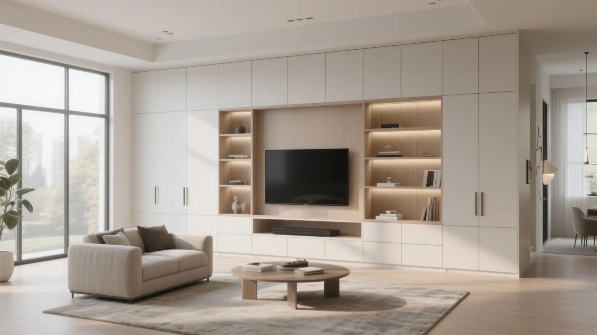 2. Built-in Storage Wall