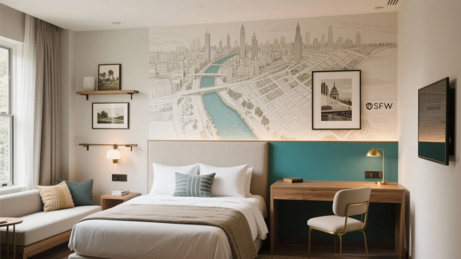 Local Storytelling Through Art and Color Zoned Walls