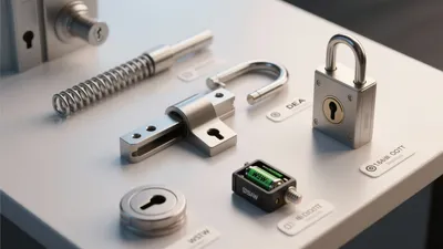 Modern Security Hardware Display – Locks & Latches Explained