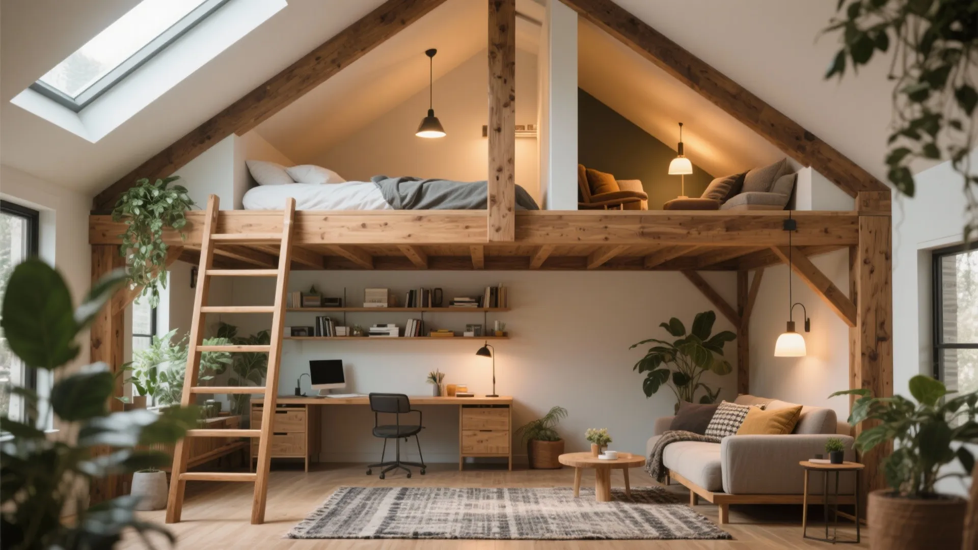 2. Loft Beds with Dedicated Zones Below