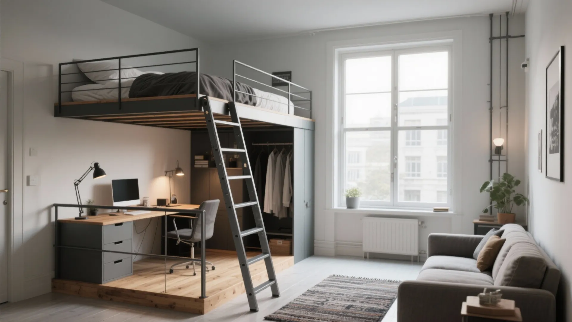 3. Loft or Elevated Bed — maximize vertical real estate