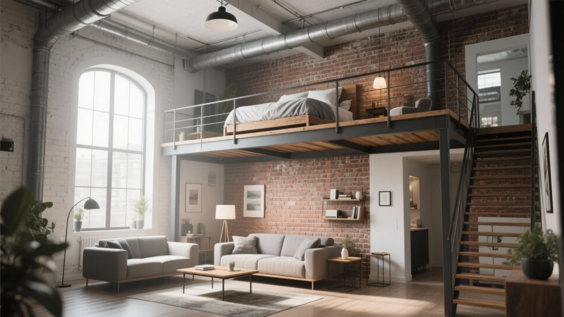 3. Loft Bed Over Lounge Area