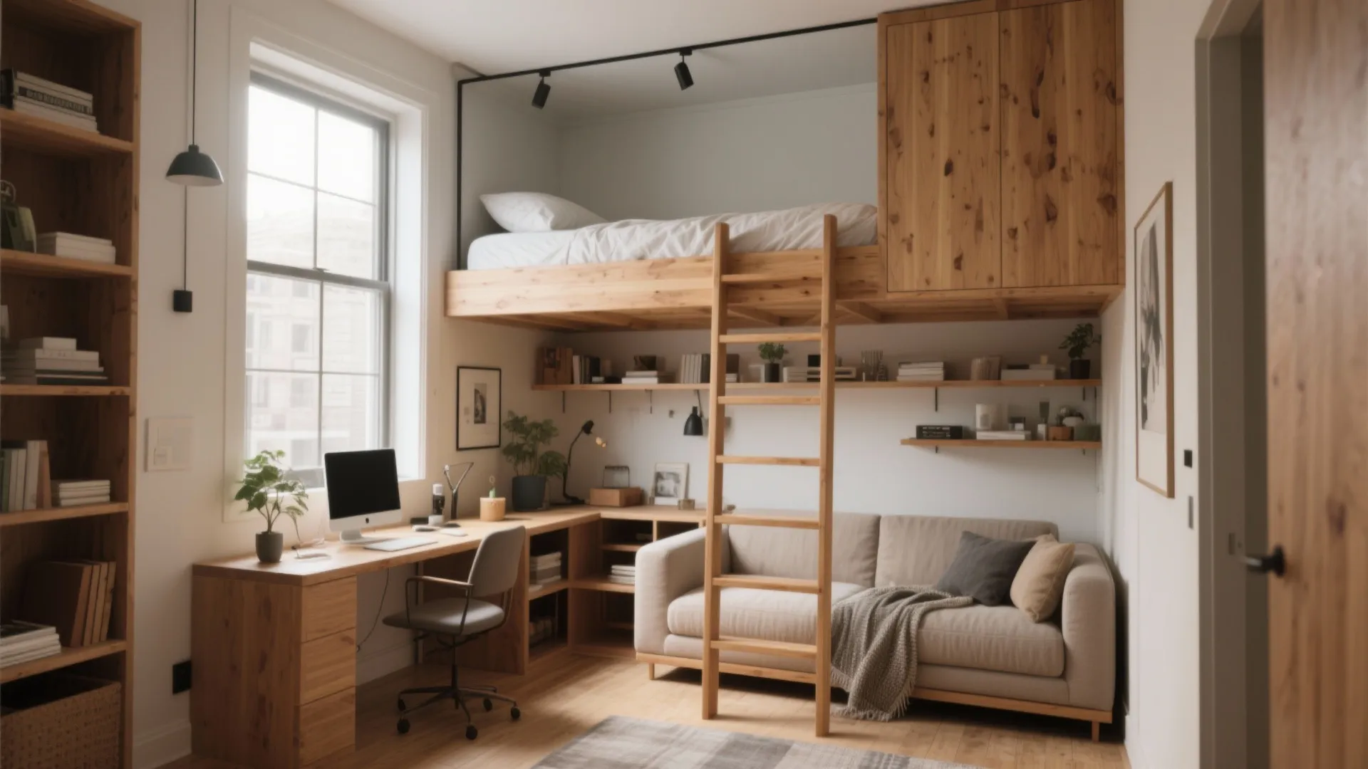 2. Loft bed — vertical living at its best