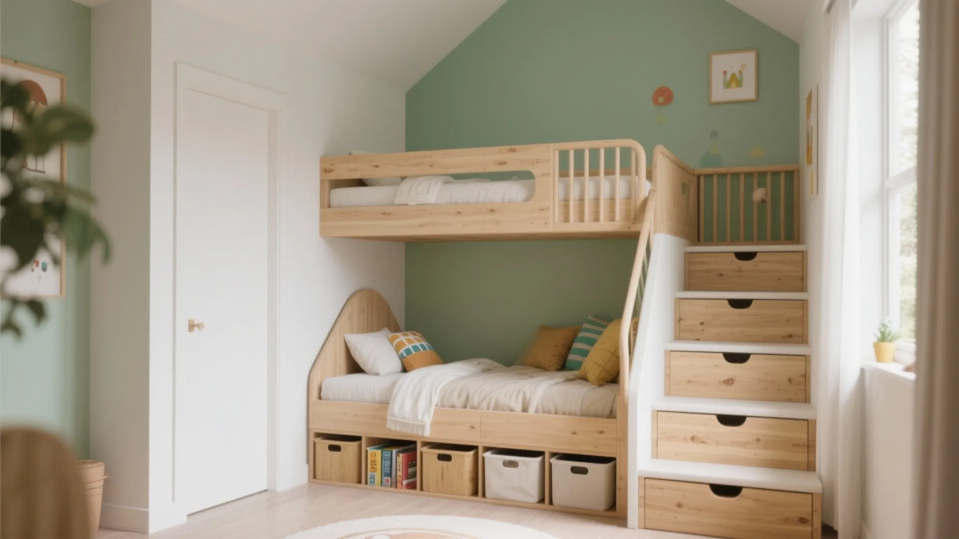 Loft Bed Playzone With Built-in Storage