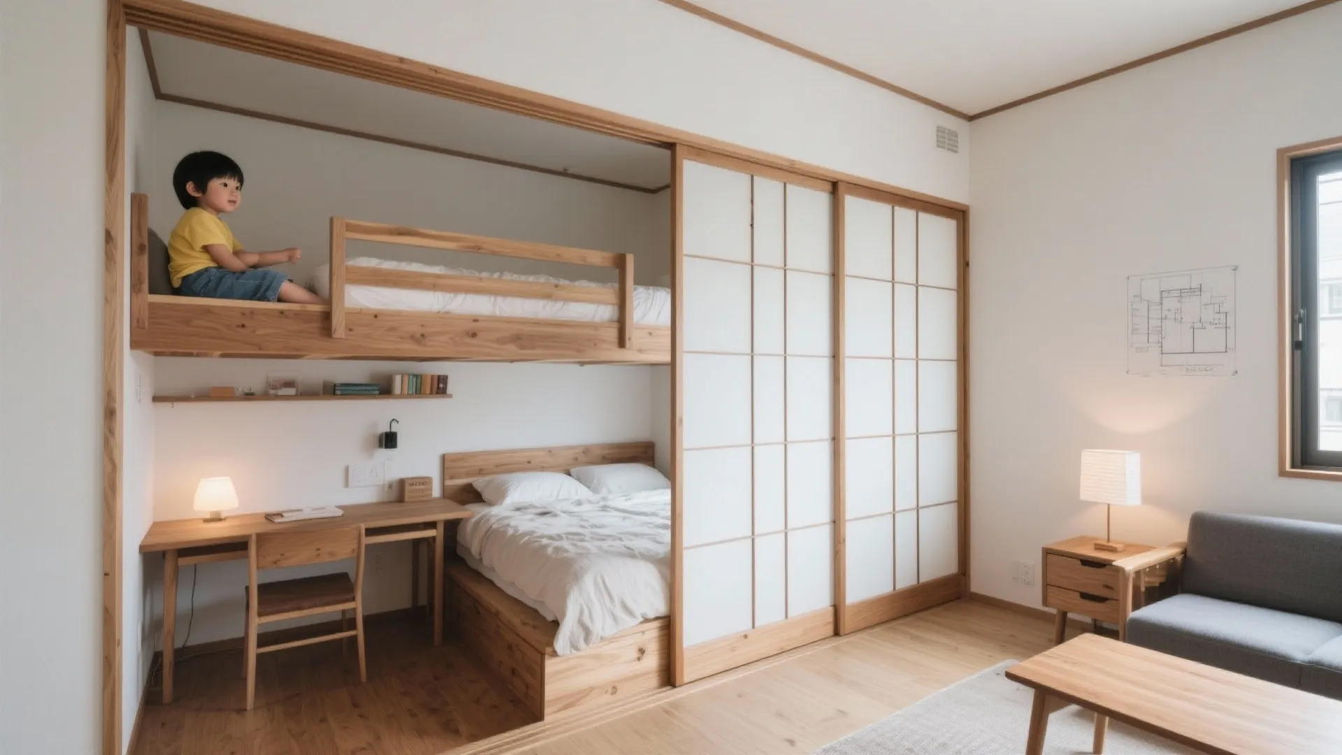 Tips 2: 2レイヤー就寝計画で個室不足を解決（東京小戸型）