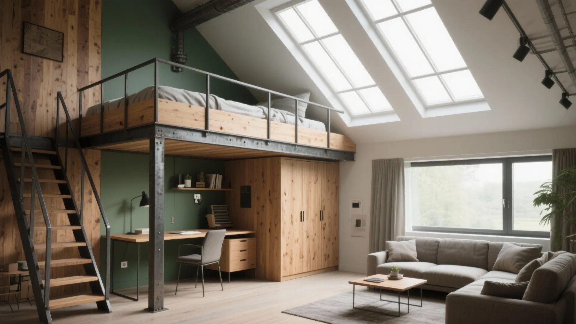 2. Loft Beds to Free Floor Space