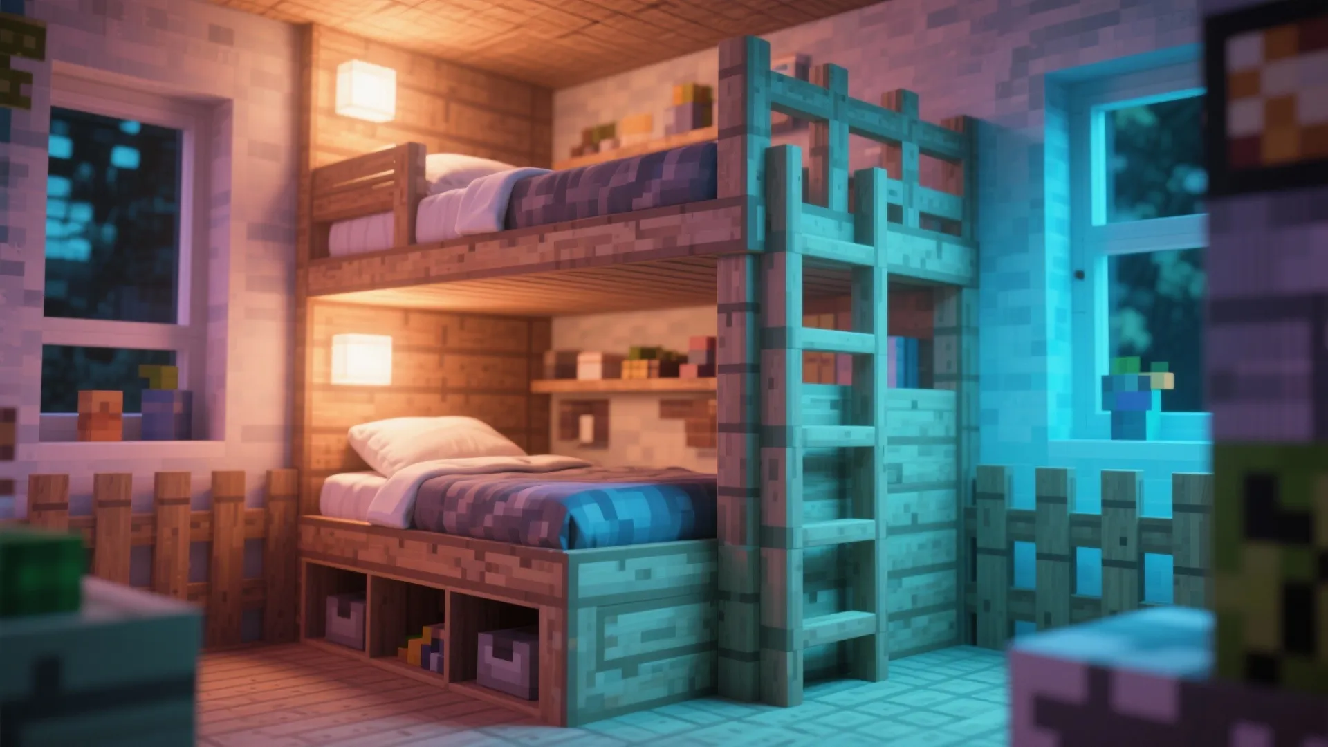 7. Bed loft with storage