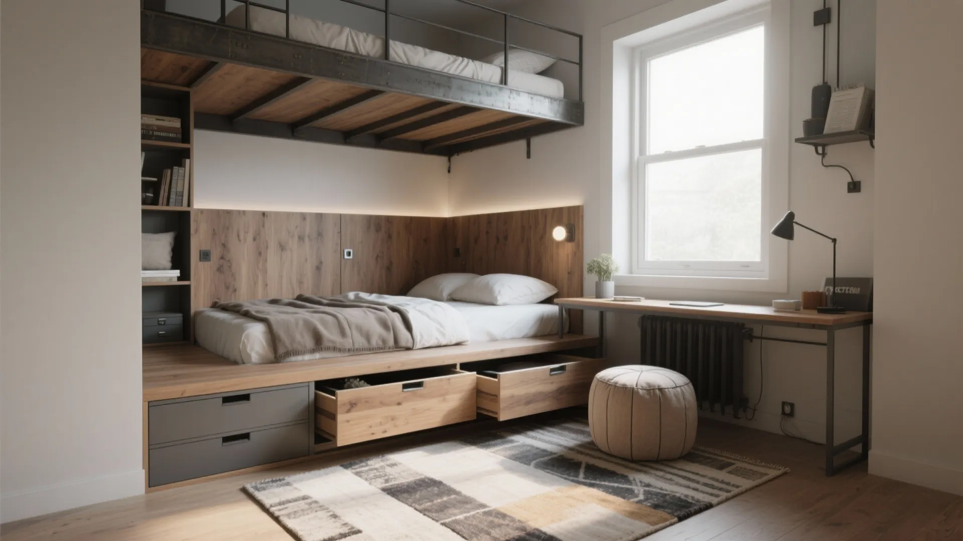 1. Multi‑functional bed and seating