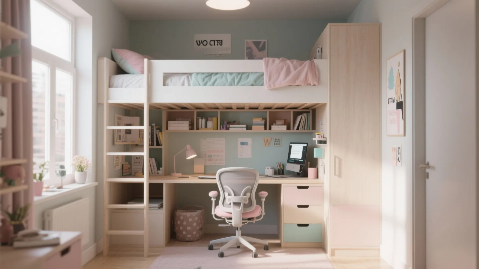 Loft Bed with Study Nook