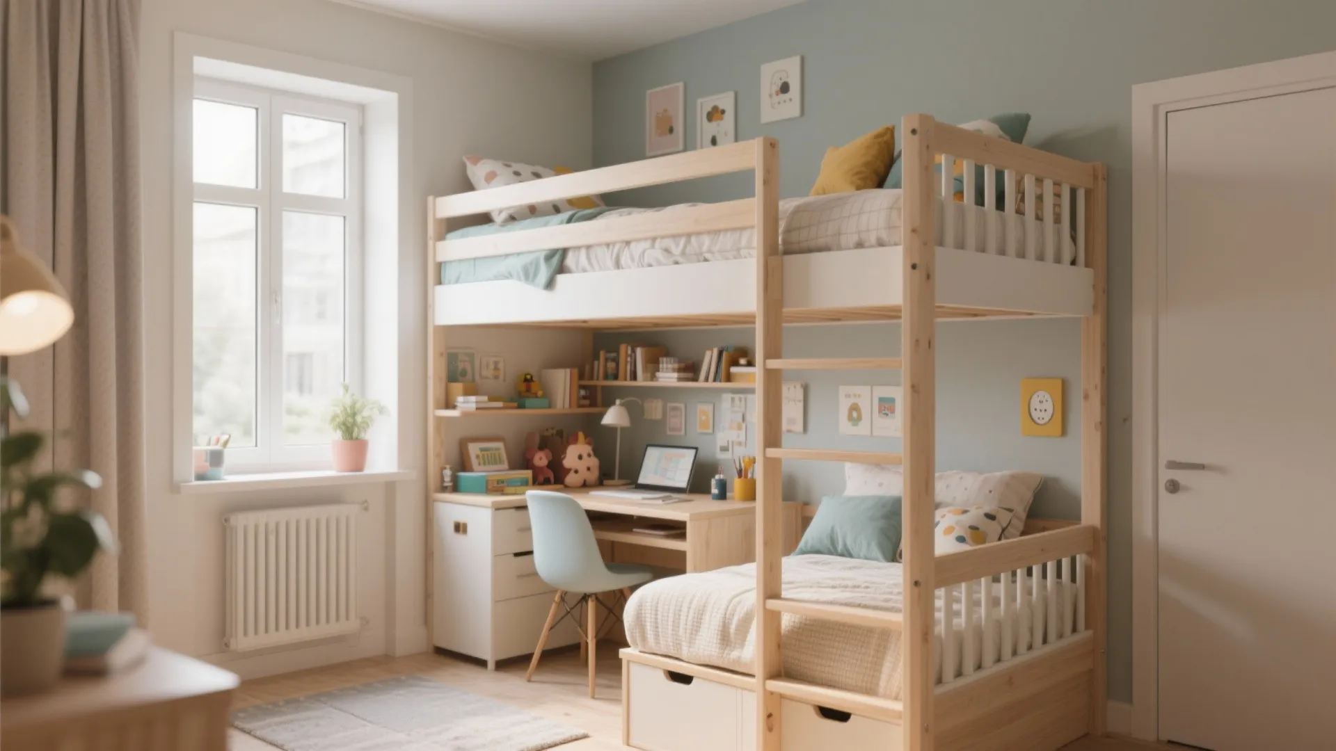 Loft Bed with Study Zone