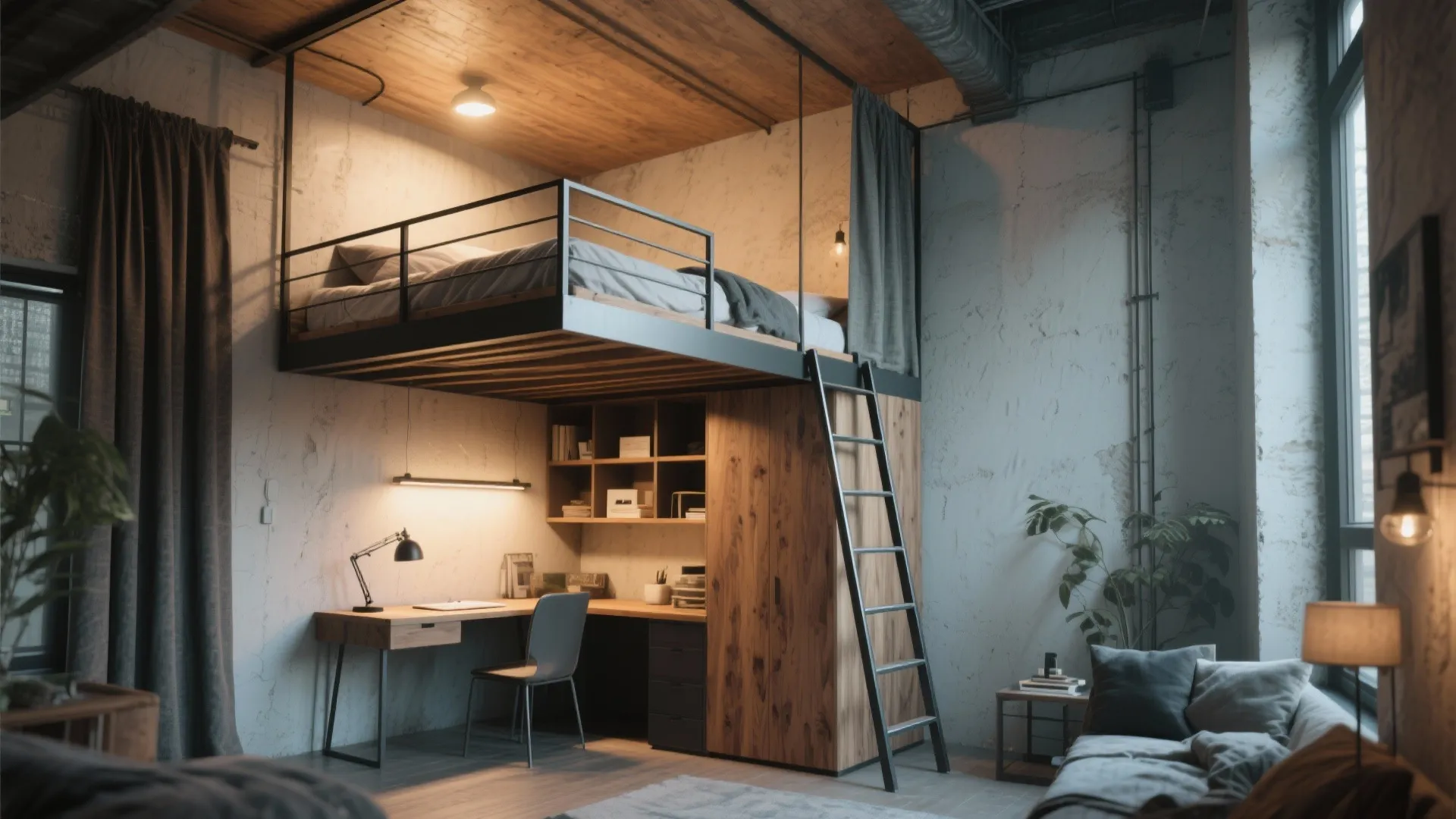 2. Loft Bed to Own the Vertical