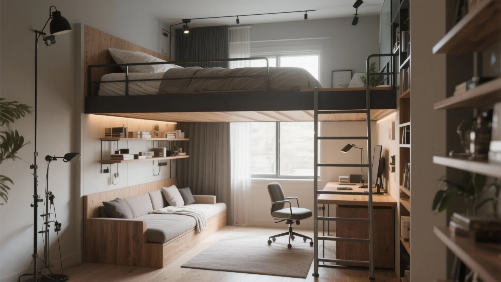 3. Loft bed for vertical living