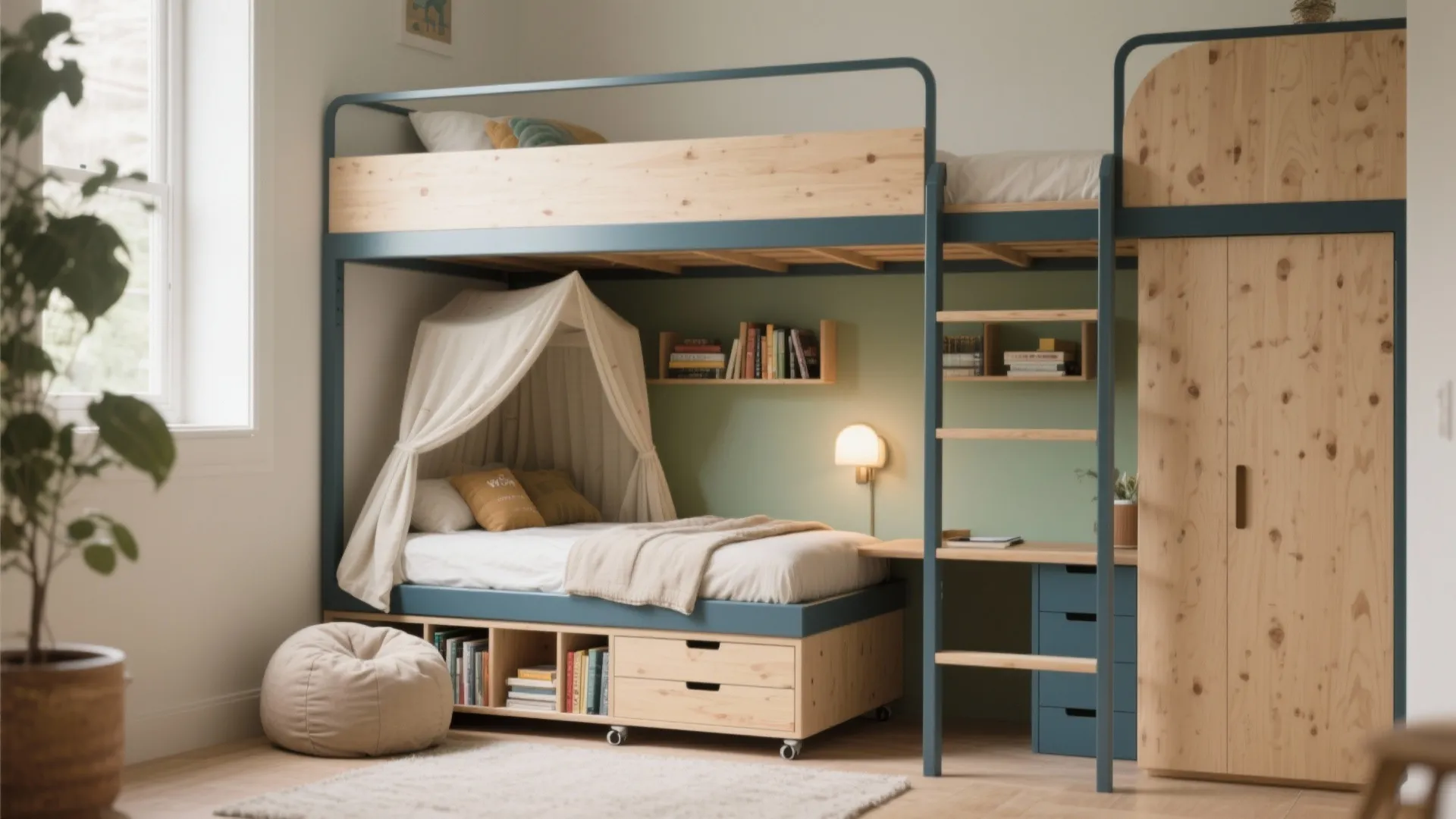 Loft Bunks with Purposeful Under-Zones