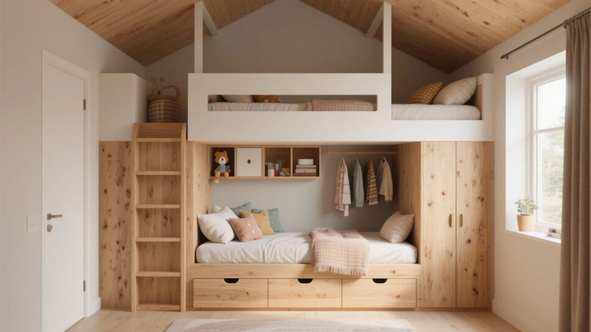 Space Saving Bunk Beds: 5 Smart Ideas: Clever bunk bed solutions to maximize tiny bedrooms with storage, privacy, and style