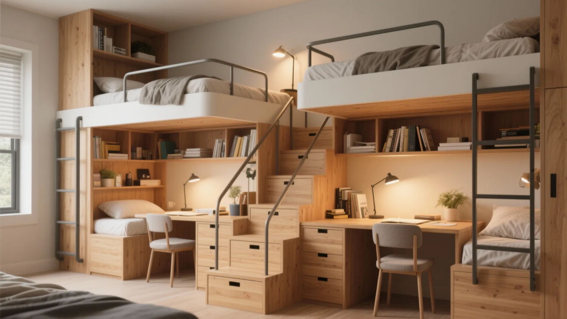 2. Bunk, loft and staggered beds for vertical freedom