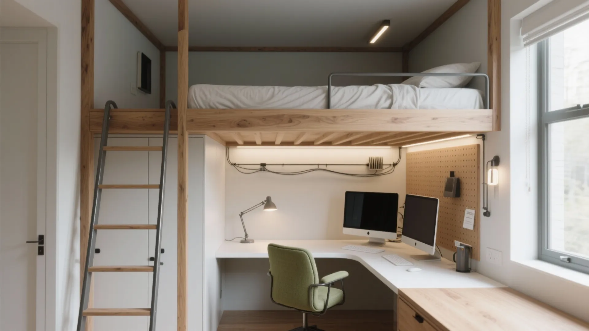 Loft Bed with Integrated Desk