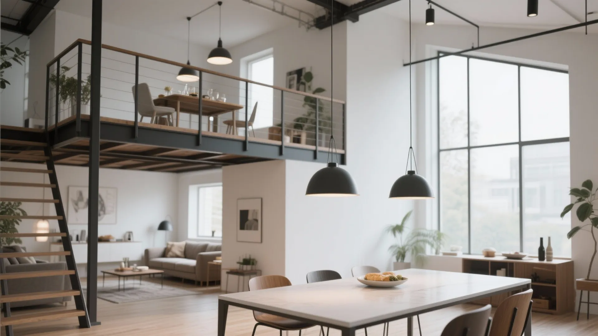 9. Loft-Level Dining