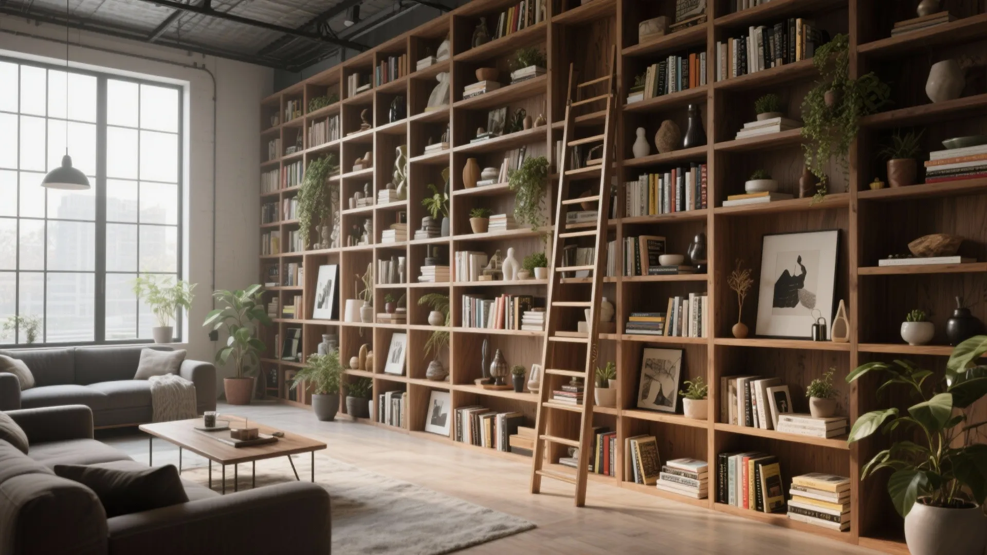 2. Floor-to-Ceiling Shelving