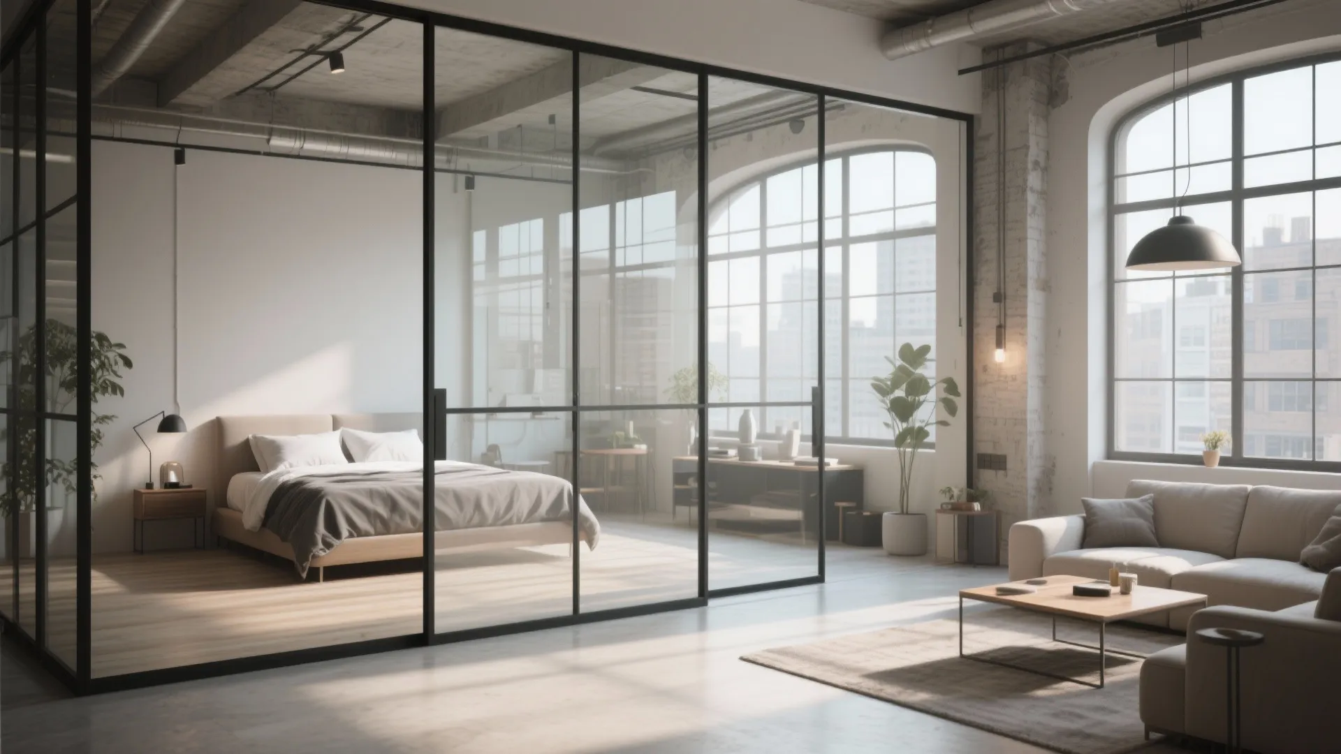 3. Glass Partitions for Light Flow