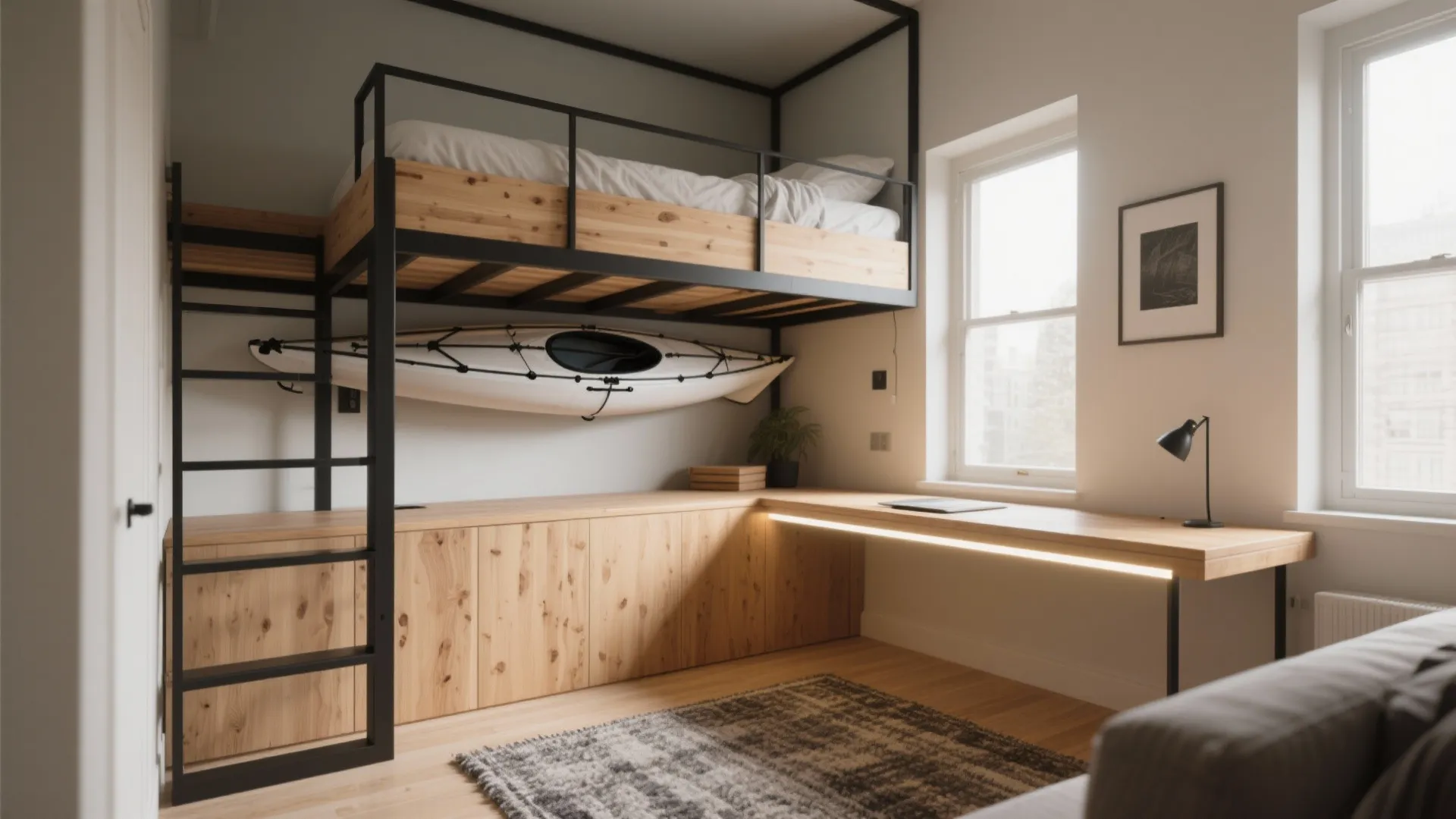 Space-Saving Loft Beds: 5 Creative Ideas: Small-room loft bed solutions that maximize vertical space and style